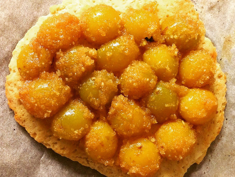 Tarte aux mirabelles avec pâte sablée sans beurre